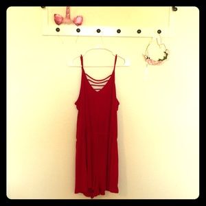 Mossimo red romper size large 🔥